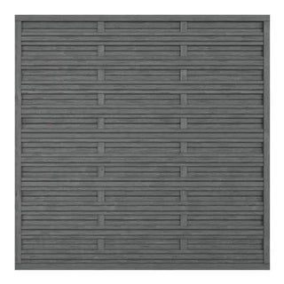 Hegnsplade i træ, antracit – 180 x 180 x 3,5 cm – Ozora