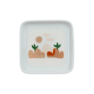 Flad tallerken EY3588 i porcelæn, Flerfarvet