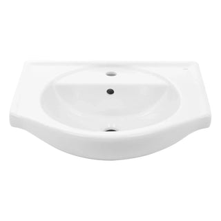 Indbygget håndvask Fayans Larisa 195160, Hvid, Afrundet, 60 cm