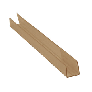 U-profil i polycarbonat til termoplader – 2100 x 10 mm, bronze (glans)
