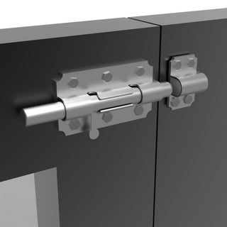 Slå til metaldøre/-porte, Midica, med hængelåsbeslag, stål, 10 mm