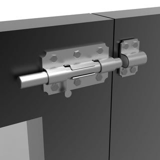 Slå til metaldøre/-porte, Midica, med hængelåsbeslag, stål, 14 mm