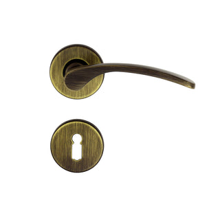 Dørgreb med rund rosette til indendørs dør, Vienetta Verofer P, zink-legering, grafitfinish, 50 mm
