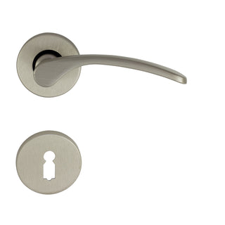 Dørgreb med rund rosette til indendørs dør, Vienetta Verofer P, zink-legering, satin, 50 mm