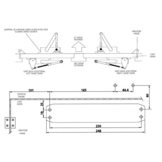Dørlukker Kale 400, justerbar, 20-120 kg
