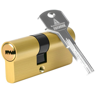 Låsecylinder til metaldøre, Assa Abloy Ady, natur, 5 nøgler, 25×10×35 mm