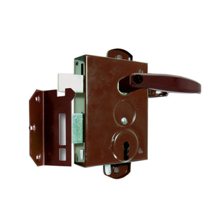 Pålagt dørlås til yderdøre/porte, Verofer 12-08 701-116, højrehængt, med 2 nøgler, 50×65 mm