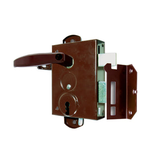 Pålagt dørlås til yderdøre/porte, Verofer 12-09 701-116, venstrehængt, med 2 nøgler, 50×65 mm