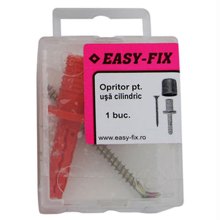 Gulvdørstopper, Easy-Fix, gummi, 25 mm