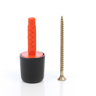 Gulvdørstopper, Easy-Fix, gummi, 25 mm