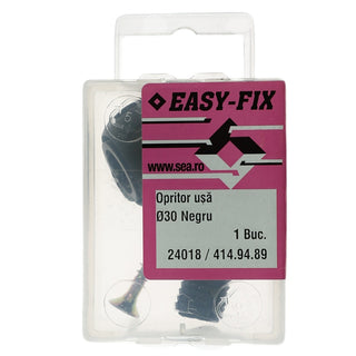 Gulvdørstopper, Easy-Fix, gummi, 30 mm