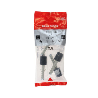 Gulvdørstopper, Friulsider, plastik, 9×40 mm, sæt á 4 stk.