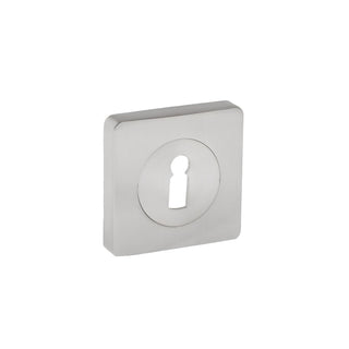 Dørgreb med firkantet rosette til trædør, Dubai Gato BB(K) RS55SN, zamak, satin, 130×55 mm