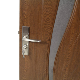 Indvendig dør i træ med glas, Super Door F03-68-S, venstre/højre, 68×203 cm