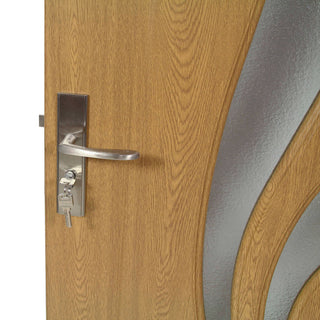 Indvendig dør i træ med glas, Super Door F03-88-Q, venstre/højre, 88×203 cm