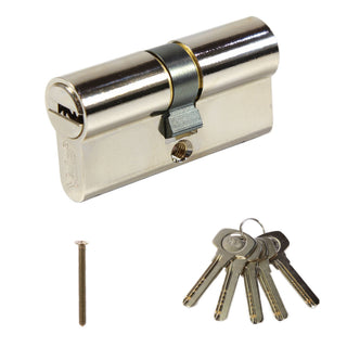 Sikkerhedscylinder Standard Urbis A 01 CAN K, forniklet, 5 nøgler, 30×30 mm