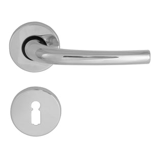 Dørgreb med rund rosette til indvendig dør, Beta Verofer P, zamak blank, 50 mm