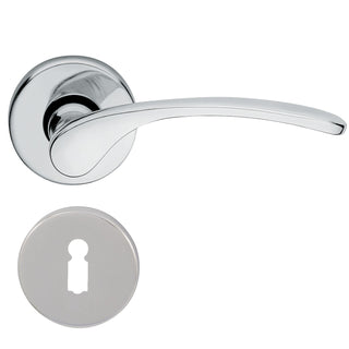 Dørgreb med rund rosette til indvendig dør, Vienetta Verofer P, zamak blank, 50 mm