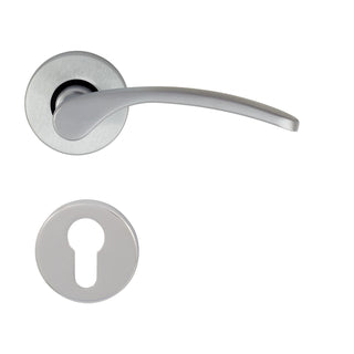 Dørgreb med rund rosette til indvendig dør, Vienetta Verofer Y, zamak satin, 50 mm
