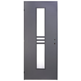 Indvendig hulkernedør med glas, R80, højrehængt, Gol II, 202×76×4 cm med karm