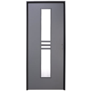 Indvendig hulkernedør med glas, R80, venstrehængt, Gol II, 202×76×4 cm med karm