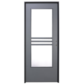 Indvendig hulkernedør med glas, R80, venstrehængt, Gol II, 202×76×4 cm med karm
