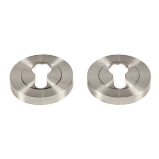 Rund rosette til trædør, ESC01 Gato PZ(Y) RR55SN, zamak, satin, 55 mm