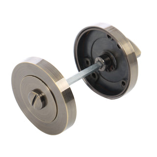 Rund rosette til trædør, ESC01 Gato WC RR55 AB, zamak, antik, 55 mm