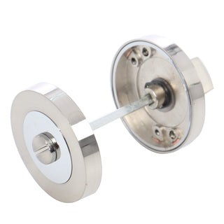Rund rosette til trædør, ESC01 Gato WC RR55SN/CP, zamak, satin + poleret krom, 55 mm