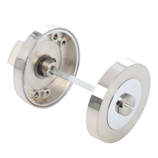 Rund rosette til trædør, ESC01 Gato WC RR55SN/CP, zamak, satin + poleret krom, 55 mm