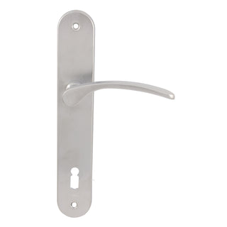 Dørgreb til indvendig dør med langskilt, Verofer Vienetta, til nøgle, satin zamak, 90 mm