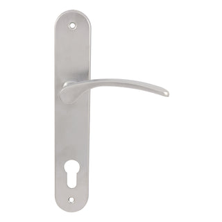 Dørgreb til indvendig dør med langskilt, Verofer Vienetta, til cylinder, satin zamak, 90 mm
