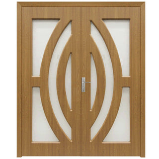 Indvendig dobbeltdør i træ med glas, SuperDoor F11-120-Q, venstre/højre, 120 × 203 cm