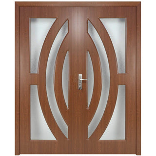 Indvendig dobbeltdør i træ med glas, SuperDoor F11-120-S, venstre/højre, 120 × 203 cm