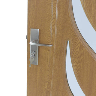 Indvendig dør i træ med glas, Super Door F12-68-Q, venstre/højre, 68 × 203 cm