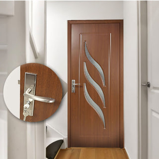Indvendig dør i træ med glas, Super Door F12-88-S, venstre/højre, 88 × 203 cm