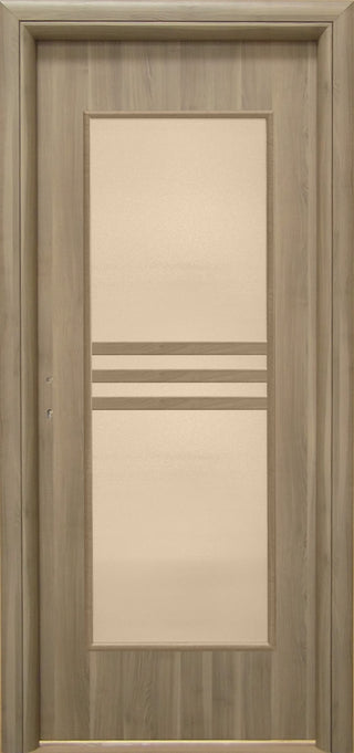 Indvendig dør med cellekonstruktion og glas, R80, højrehængt, Gol D3, 86 × 202 cm