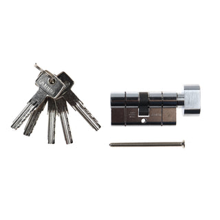 Sikkerhedscylinder KD6 87035 Abus, forniklet, med knop, 5 nøgler, 30 × 35 mm