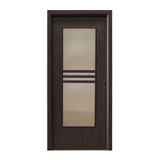Indvendig cellefyldt dør med glas, R80, venstrehængt, Gol D3, 202×86×4 cm med karm