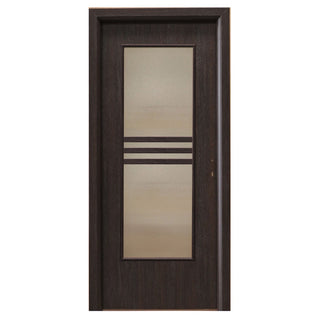 Indvendig cellefyldt dør med glas, R80, venstrehængt, Gol D3, 202×76×4 cm med karm