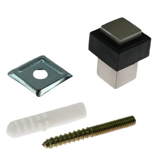 Dørstopper til gulv, Stop07, zamak, satinnikkel, 35×25 mm