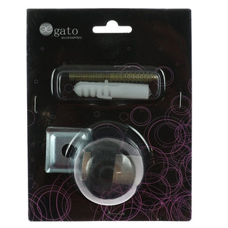 Dørstopper til gulv, Stop07, zamak, satinnikkel, 35×25 mm