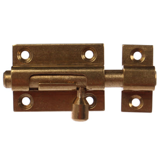 Overfladeslå med rund bolt og låsemekanisme, guld, 40×30 mm
