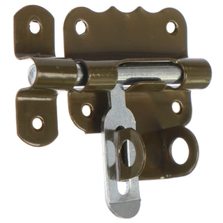 Overfladeslå med rund bolt og låsemekanisme, hængelåslukning, guld, 53×38 mm