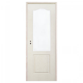Indvendig cellerdør i HDF med glas, ubehandlet, højre, 205 × 86 cm