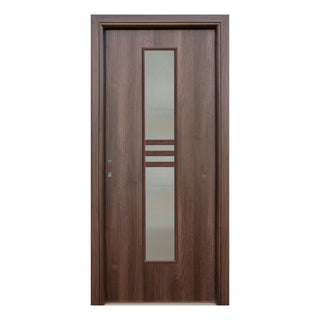 Indvendig cellerdør med glas, R80, højre, Gol D2, 86 × 202 cm