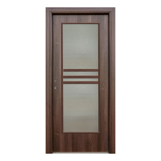 Indvendig cellefyldt dør med glas, R80, højrehængt, Gol D3, 86×202 cm