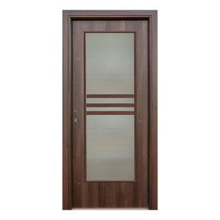 Indvendig cellekernedør med glas, R80, højrehængt, Gol D3, 76×202 cm