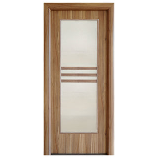 Indvendig cellekernedør med glas, R80, højrehængt, Gol II, 202×66×4 cm med karm