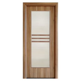 Indvendig cellekernedør med glas, R80, venstrehængt, Gol II, 202×66×4 cm med karm